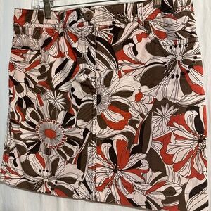 10 Ann Taylor Loft floral print, A-line mini skirt